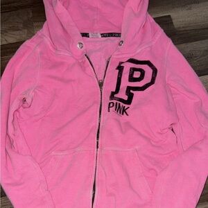 PINK Victoria's Secret Hot Pink Zip-Up Jacket